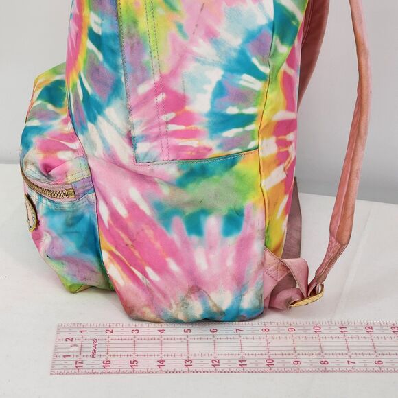 Stoney Clover Lane Tie Dye Nylon Backpack Pink Blue Yellow Pineapple Cloud Patch - Picture 16 of 16
